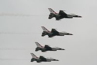 RAF Fairford Airport, Fairford, England United Kingdom (FFD) - Thunderbirds display at Royal International Air Tattoo 2007 - by Steve Staunton