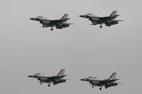 RAF Fairford Airport, Fairford, England United Kingdom (FFD) - Thunderbirds display at Royal International Air Tattoo 2007 - by Steve Staunton