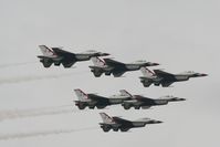 RAF Fairford Airport, Fairford, England United Kingdom (FFD) - Thunderbirds display at Royal International Air Tattoo 2007 - by Steve Staunton