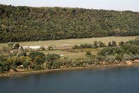 Lee Bottom Airport (64I) - Over the Ohio River Looking West - by Wil Goering