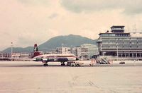 Hong Kong International Airport, Hong Kong Hong Kong (HKG) - British Eagle Britannia Liberty at Kai Tak airport,HKG in May 1967 - by metricbolt