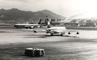 Hong Kong International Airport, Hong Kong Hong Kong (HKG) - BOAC B707 and Cathay Pacific CV880,HKG Kai Tak .March 1967. - by metricbolt