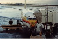 San Francisco International Airport (SFO) - Air California B737 with mismatched radome,1980s - by metricbolt