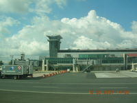 Juan Santamaría International Airport, San José Costa Rica (MROC) - Tower from airside at San Jose, Costa Rica - by John J. Boling