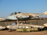 Paso Robles Municipal Airport (PRB) - ex French AF Fouga CM.170 Magisters No. 340 and unidentified marked GE 315 580000 Hrs stacked at Estrella Air Museum side lot - by Steve Nation