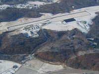 Richard Downing Airport (I40) - Looking NW over Coshocton, OH - by Bob Simmermon