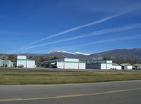 Santa Paula Airport (SZP) - Jet contrails over snow on Topa Topa Mountains - by Doug Robertson