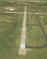 Bismarck Municipal Airport (BIS) - BIS Runway 21 - by Joe Zirbes