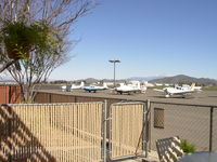 French Valley Airport (F70) - Transient parking, a view from the airport restaurant. - by COOL LAST SAMURAI