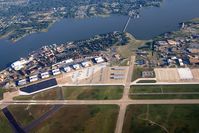 Langley Afb Airport (LFI) - Southeast portion of Langley AFB (KLFI) as seen from Delta Airlines N998DL as we climbed & turned away from Newport News/Williamsburg Int'l (KPHF) enroute to Atlanta (KATL). - by Dean Heald