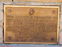 Santa Barbara Municipal Airport (SBA) - Marine memorial plaque  - by Mike Madrid