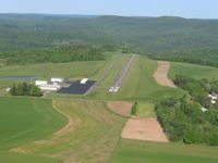Wellsboro Johnston Airport (N38) - Looking down runway 28 - by Bob Simmermon
