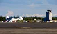 Fairbanks International Airport (FAI) - The view across Fairbanks East Ramp set against a beautiful backdrop - by Terry Fletcher