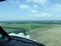 Geneseo Airport (D52) - On final at Geneseo in a Stinson SR-9C. - by Terry L. Swann