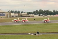 RAF Fairford Airport, Fairford, England United Kingdom (EGVA) - Taken at the Royal International Air Tattoo 2008 during arrivals and departures (show days cancelled due to bad weather) - by Steve Staunton