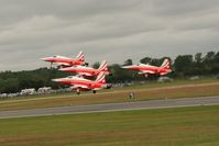 RAF Fairford Airport, Fairford, England United Kingdom (EGVA) - Taken at the Royal International Air Tattoo 2008 during arrivals and departures (show days cancelled due to bad weather) - by Steve Staunton