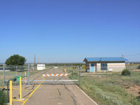 Santa Rosa Route 66 Airport (SXU) - Santa Rosa, New Mexico - new security fences and gate for an airport with no hangers, virtually no traffic and the only airplane on the airport is an ex-Air Force A-7 gate guard...More government time and money wasted...all to keep us safe  - by Zane Adams