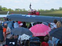 Fairfield County Airport (LHQ) - Wing walking act preparing to get under way at Wings of Victory airshow - Lancaster, Ohio - by Bob Simmermon