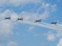 Fairfield County Airport (LHQ) - AT-6 formation at Wings of Victory airshow - Lancaster, Ohio - by Bob Simmermon