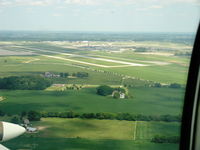 James M Cox Dayton International Airport (DAY) - James M. Cox Dayton Int'l. Dayton, OH. Base leg for Rwy 24R, from N2111Q Beech BONANZA 36 - by Doug Robertson