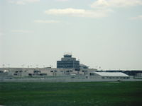 James M Cox Dayton International Airport (DAY) - Air Traffic Control Tower from N2111Q Beech BONANZA 36 taxiing in - by Doug Robertson