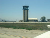 Camarillo Airport (CMA) - Air Traffic Control Tower, from taxiway in N2111Q arriving home base - by Doug Robertson