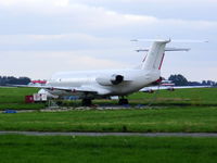 Norwich International Airport, Norwich, England United Kingdom (EGSH) - Fokker 100 stored at Norwich Airport - by chris hall