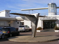Sywell Aerodrome Airport, Northampton, England United Kingdom (EGBK) - The 1930s Art Deco Bar and Restaurant which was formerly the Clubhouse and Officer's Mess, - by chris hall