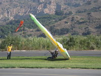 Santa Paula Airport (SZP) - Repealing the Law of Gravity-Hang Glider launching from level ground-Crash - by Doug Robertson