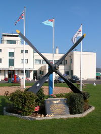Shoreham Airport, Shoreham United Kingdom (EGKA) - MEMORIAL TO ALL THE AIRMEN AND WOMEN WHO LOST THERE LIVES IN THE TWO WORLD WARS. THE PROP IS FROM A MARAUDER LOST IN THE ENGLISH CHANNEL - by BIKE PILOT