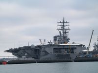 North Island Nas /halsey Field/ Airport (NZY) - Aboard USS Ronald Reagan docked in Sandiego - by rupert2829