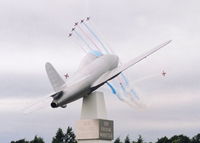 Farnborough Airfield Airport, Farnborough, England United Kingdom (EGLF) - MONUMENT TO SIR FRANK WHITTLE FARNBOROUGH AIRSHOW 2004  - by BIKE PILOT
