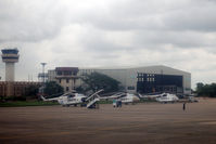 Yangon International Airport - AIR BAGAN hangar seen from onboard AIR BAGAN XY-AGF.  - by BigDaeng