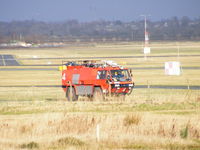 Hawarden Airport, Chester, England United Kingdom (EGNR) - Hawarden fire truck - by chris hall