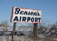 Benson Airport (6MN9) - The airport road sign - by Timothy Aanerud