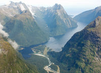 Milford Sound Airport - MFN overview out of Cessna T207 ZK-WET. - by Andreas Müller