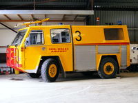 Welshpool Airport - Fire truck at the Mid Wales Airport, Welshpool - by Chris Hall