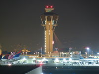 Los Angeles International Airport (LAX) - LAX tower as seen from the Embassy Suites hotel. - by Chris Carter