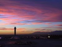 Salt Lake City International Airport (SLC) - FAA Tower and Delta Maintenance Hangar - by Bob  McNary