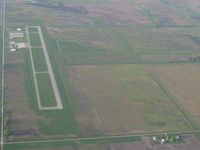 Starke County Airport (OXI) - Looking south from 3000'. The E-W grass runway can be seen. - by Bob Simmermon