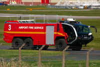 Hawarden Airport, Chester, England United Kingdom (EGNR) - new fire truck at Hawarden - by Chris Hall