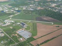 Ann Arbor Municipal Airport (ARB) - Looking SE from 4000' - by Bob Simmermon
