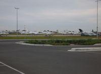 Essendon Airport, Essendon North, Victoria Australia (YMEN) - Parking area for corporate jets and prop aircraft. - by red750
