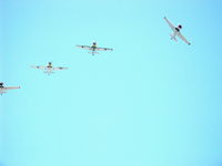 Santa Paula Airport (SZP) - The Condor Squadron formation from VNY, break for landing - by Doug Robertson