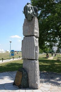 Graf Ignatievo Air Base (military) Airport, Graf Ignatievo / Plovdiv Bulgaria (LBPG) - Pilots' monument had an accident on the airport - by Attila Groszvald-Groszi