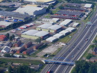 X7SE Airport - Two Belfast Truss hangars at the former RAF Sealand site - by Chris Hall