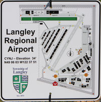 Langley Regional Airport - Layout sign - by Guy Pambrun