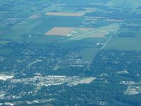 La Porte Municipal Airport (PPO) - Looking south from 10000' - by Bob Simmermon