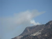 Santa Paula Airport (SZP) - Photo 3 zoomed. South Mountain new fire just noted. Fire Department called. - by Doug Robertson