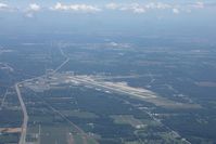 Toledo Express Airport (TOL) - Looking SE from 5500' - by Bob Simmermon